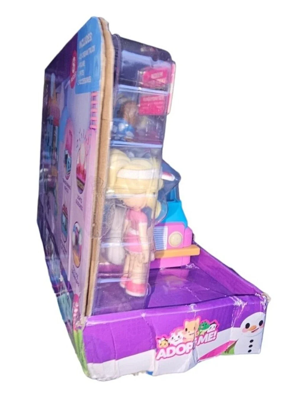 Adopt Me! Ice Cream Truck Playset - Transforming Vehicle W/ Lights & Sounds NEW